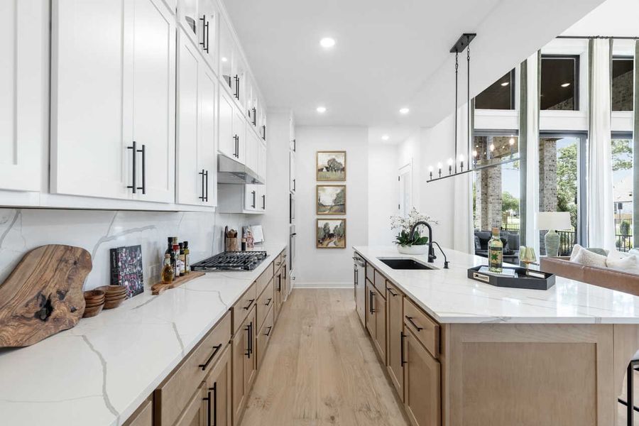 Representative furnished interior of a home built from the Fordham Plan by Highland Homes in Wellington: Artisan Series - 50ft lots, Fort Worth (Image 14).