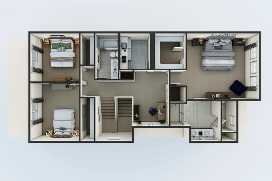 2D floor plan layout of this home in Sugar Mill Village, Longmont, CO (Image 3).