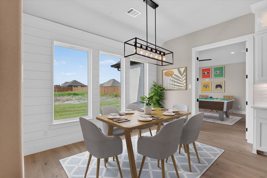 Representative furnished interior of a home built from the The McKinney by Kenmark Homes in Cotten Creek, Azle (Image 6). Representative furnished interior of a home built from the The McKinney by Kenmark Homes in Cotten Creek, Azle (Image 6).