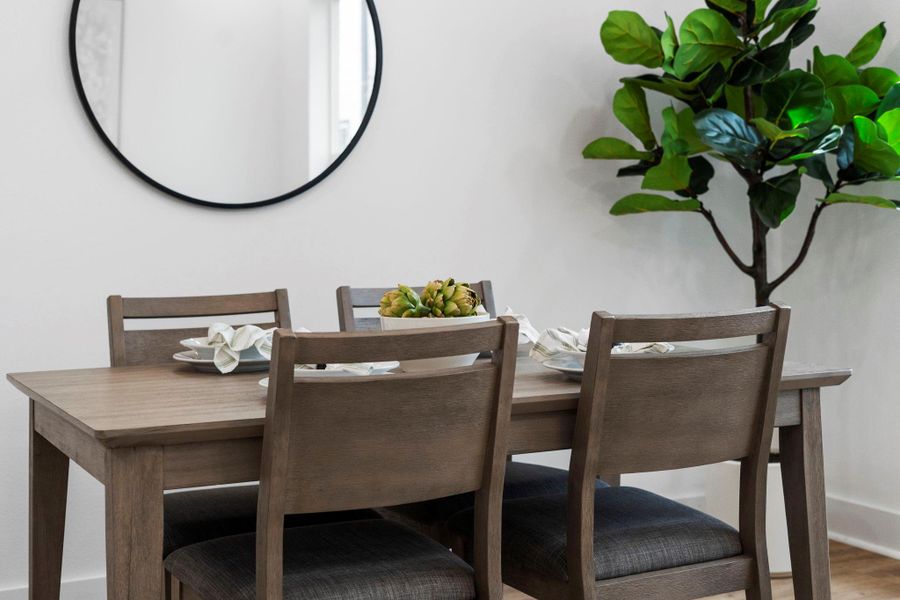 An inviting dining space with clean lines and high-quality finishes