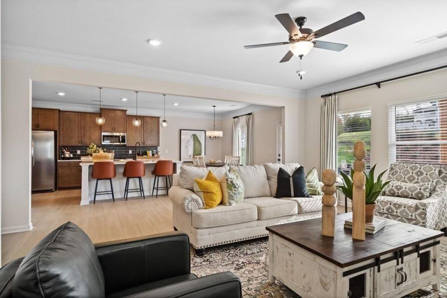 Furnished interior view inside a new home in Allen Manor, Hoschton (Image 8).