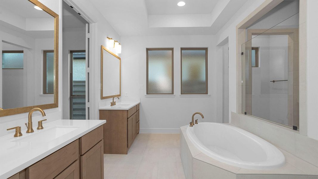 Furnished interior view inside a new home in Austin Point 60', Richmond (Image 5).