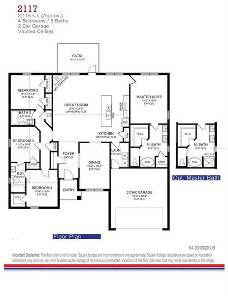 2D floor plan layout of this home in , Ocala, FL (Image 3).