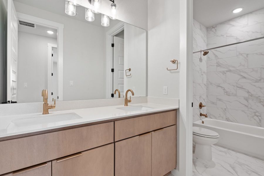 Furnished interior view inside a new home in Lariat, Liberty Hill (Image 15).