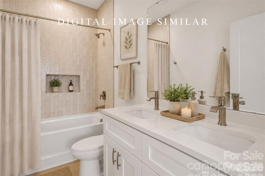 Full bathroom on upper