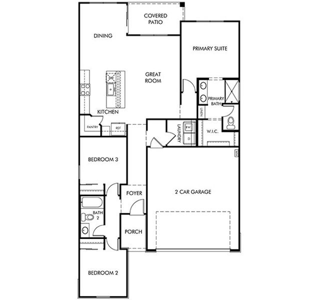 2D floor plan layout for the Holly by Meritage Homes in Meritage Homes by Teravalis - Estate Series, Buckeye, AZ (Image 3).
