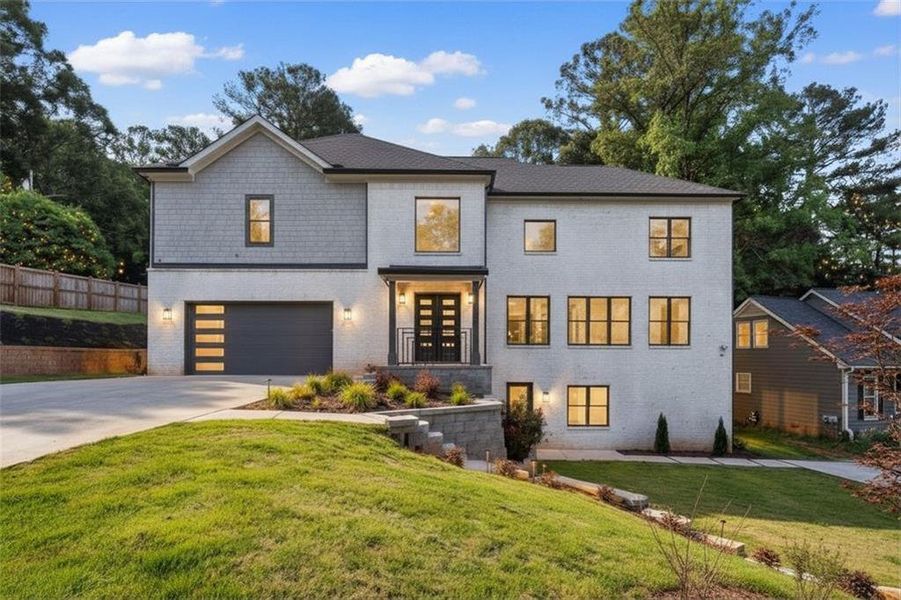 Front exterior of a new home in , Roswell, GA, highlighting curb appeal (Image 27).