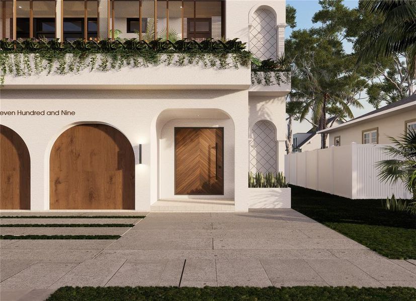 Exterior details and patio area of a home in , Tampa (Image 3).