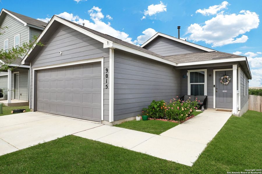 Front exterior of a new home in Crescent Hills: Cottage Collection, San Antonio, TX, highlighting curb appeal (Image 18). Front exterior of a new home in Crescent Hills: Cottage Collection, San Antonio, TX, highlighting curb appeal (Image 18).