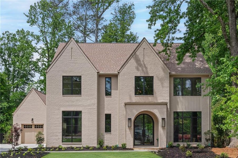 Front exterior of a new home in , Alpharetta, GA, highlighting curb appeal (Image 2). Front exterior of a new home in , Alpharetta, GA, highlighting curb appeal (Image 2).