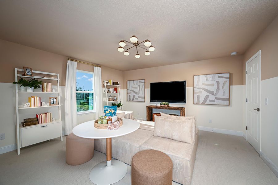 Media Room | Brentwood Executive | Park View at the Hills in Minneola, Florida | Landsea Homes