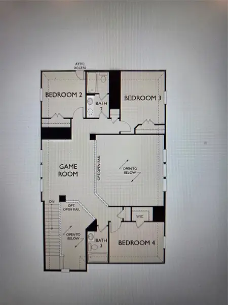 2D floor plan layout of this home in Emory Glen, Magnolia, TX (Image 3).