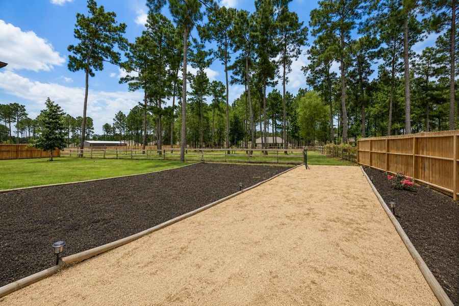 Notice the two sections of the backyard separately fenced