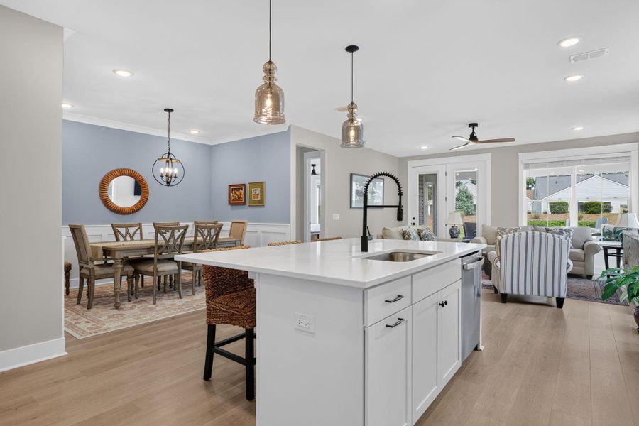 Furnished interior view inside a new home in K. Hovnanian's® Four Seasons at Lakes of Cane Bay, Summerville (Image 40).