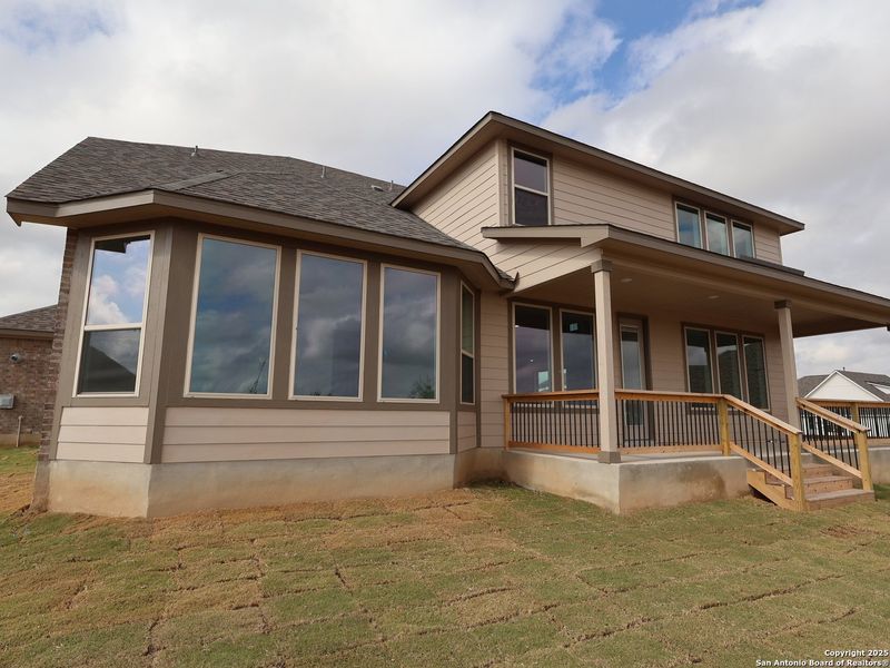 Exterior details and patio area of a home in Preserve at Annabelle Ranch, San Antonio (Image 4).
