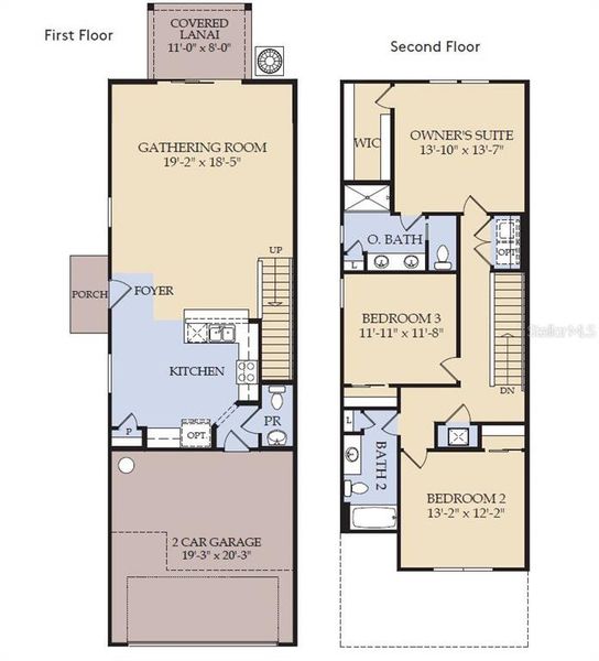 2D floor plan layout of this home in , Davenport, FL (Image 4).