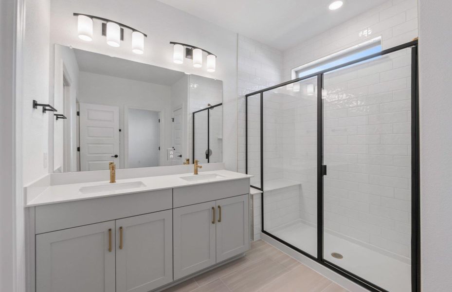 Furnished interior view inside a new home in Whitestone Preserve, Cedar Park (Image 8).