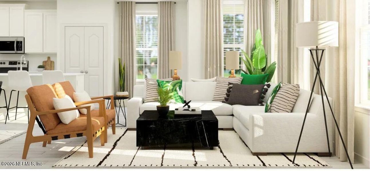 Furnished interior view inside a new home in Cove at Southwood, Jacksonville (Image 7).
