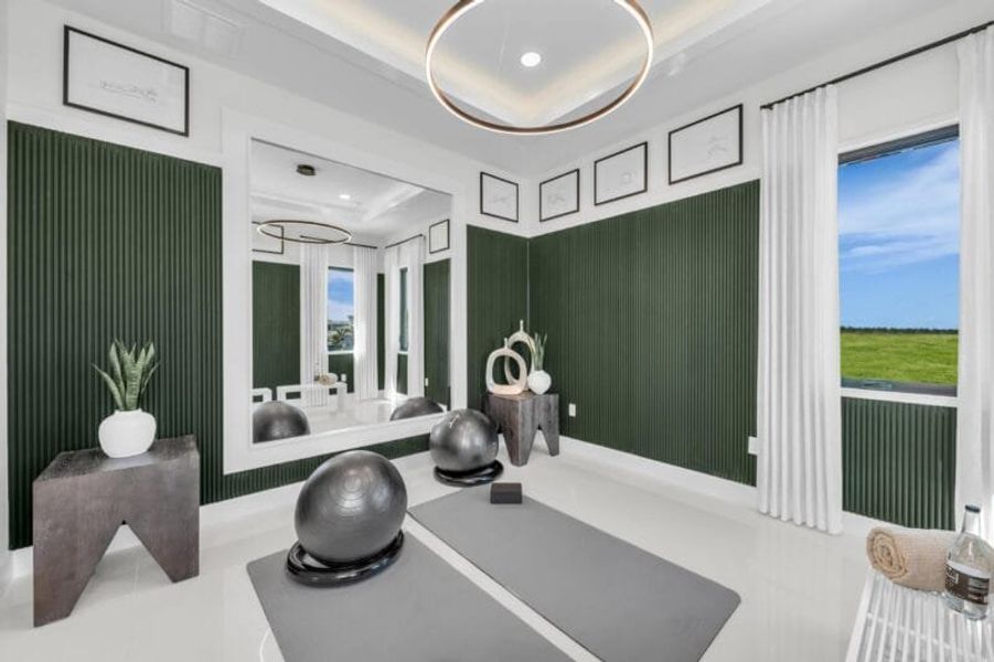 Representative furnished interior of a home built from the Silver Palm – Phase 2 by Medallion Home in Aqua, Bradenton (Image 60).