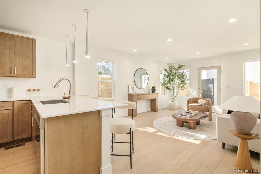 Furnished interior view inside a new home in , Denver (Image 32).