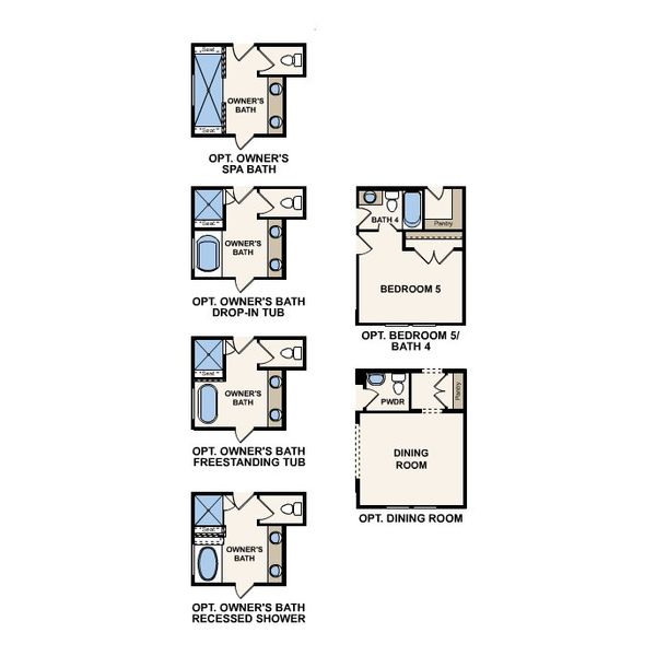 2D floor plan layout of this home in Northshore, Kingsland, GA (Image 5).