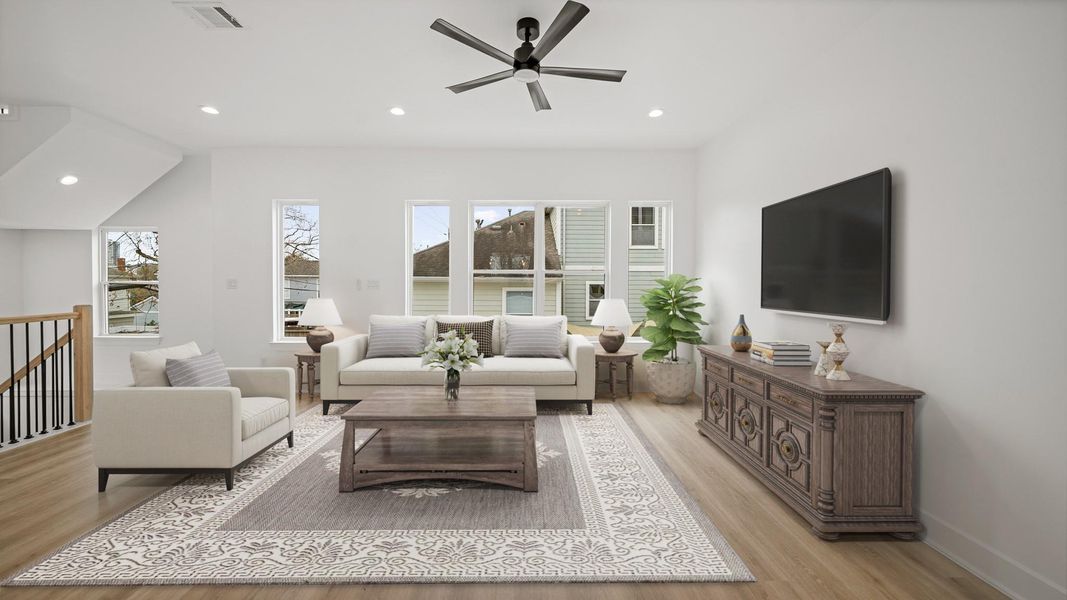 Virtually Staged: Welcome to your open living space!