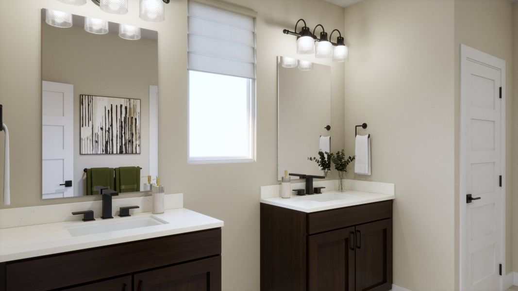 Representative furnished interior of a home built from the Ella Grace by Risewell Homes in Lariat, Liberty Hill (Image 13).