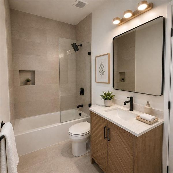 Furnished interior view inside a new home in , Atlanta (Image 6).