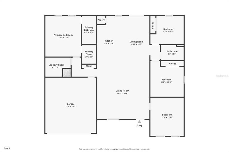 2D floor plan layout of this home in , Ocala, FL (Image 5). 2D floor plan layout of this home in , Ocala, FL (Image 5).