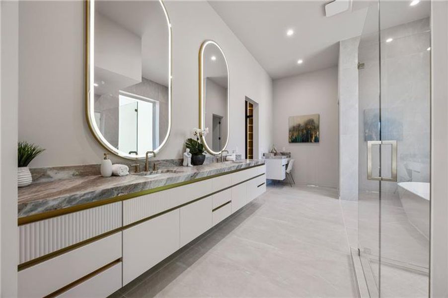 Furnished interior view inside a new home in , Atlanta (Image 60).