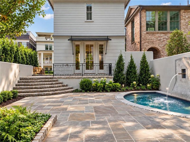 Exterior details and patio area of a home in , Atlanta (Image 34). Exterior details and patio area of a home in , Atlanta (Image 34).