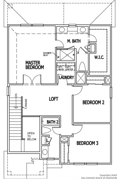 2D floor plan layout of this home in Park Hill Commons, San Antonio, TX (Image 4).