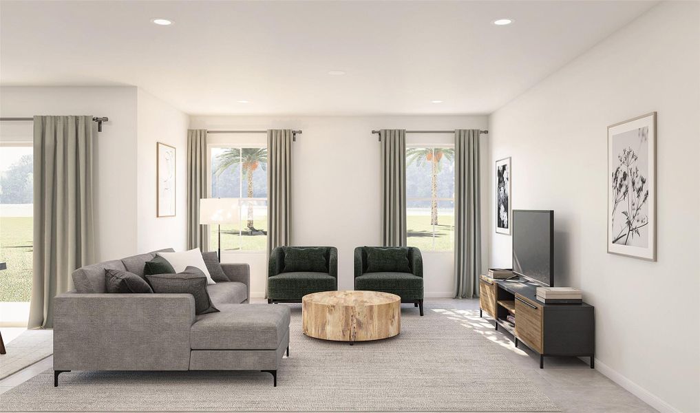 Cozy great room (*Artist rendering used for illustration purposes only.)