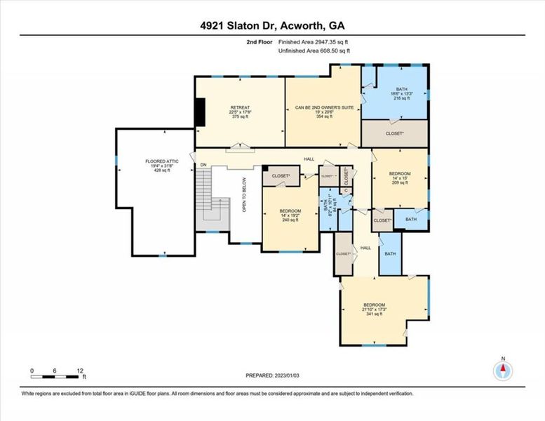 2D floor plan layout of this home in , Acworth, GA (Image 5).