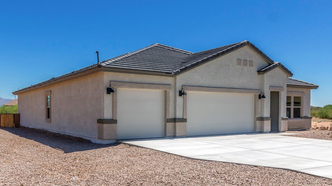 Representative exterior photo of a completed home built from the Catalina - Plan H50T4 by D.R. Horton in Sahuarita Acres, Sahuarita, AZ (Image 19).