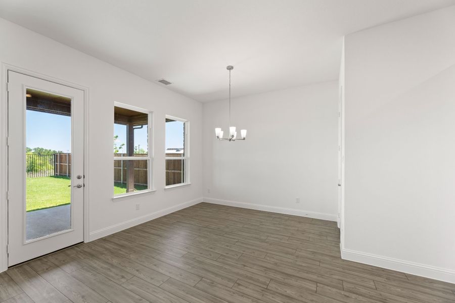 Representative unfurnished interior of a home built from the Burnet by UnionMain Homes in Elevon, Lavon (Image 15). Representative unfurnished interior of a home built from the Burnet by UnionMain Homes in Elevon, Lavon (Image 15).