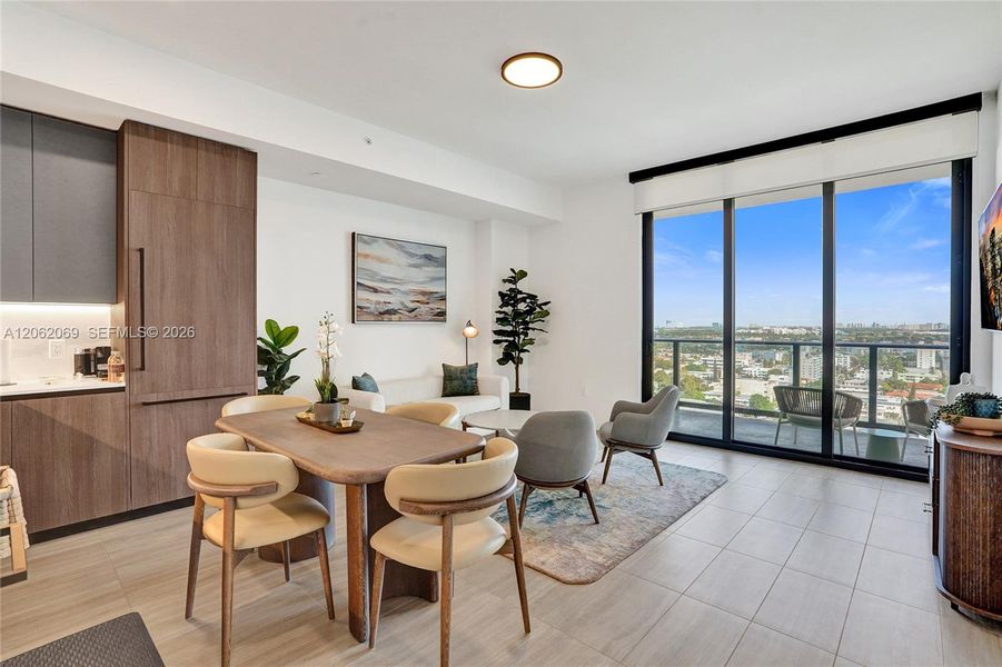 Furnished interior view inside a new home in , Miami Beach (Image 9).