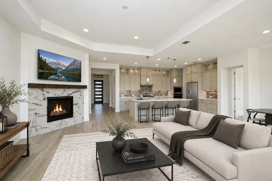 Furnished interior view inside a new home in Scofield Farms Estates, Georgetown (Image 6).
