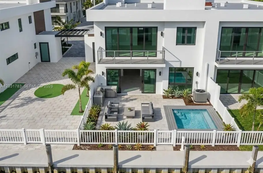 Exterior details and patio area of a home in , Dania Beach (Image 56).