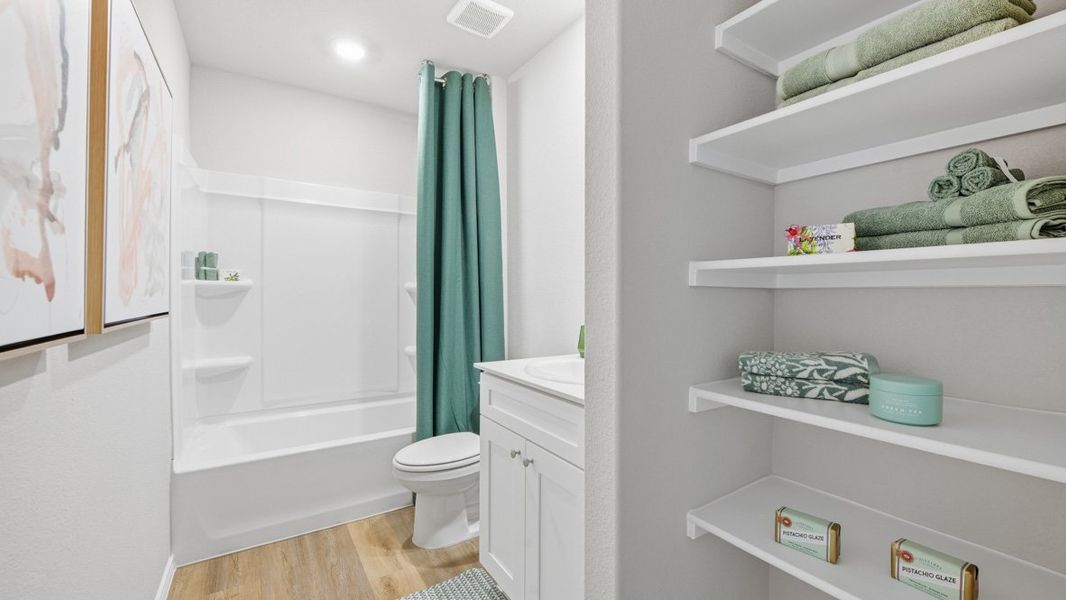 Representative furnished interior of a home built from the Bellvue by D.R. Horton in Dry Creek, Bridgeport (Image 32).