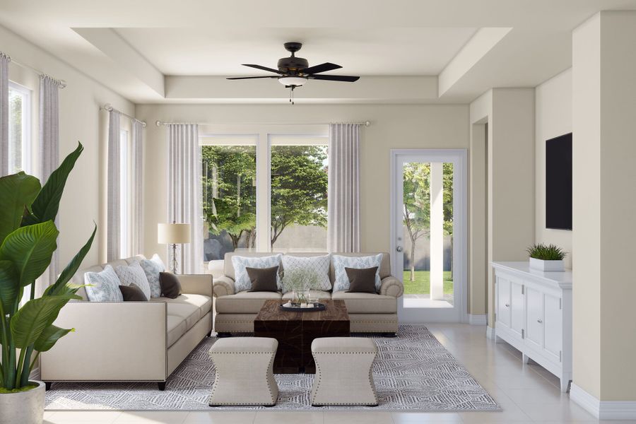 Furnished interior view inside a new home in Mason Woods, Cypress (Image 16).