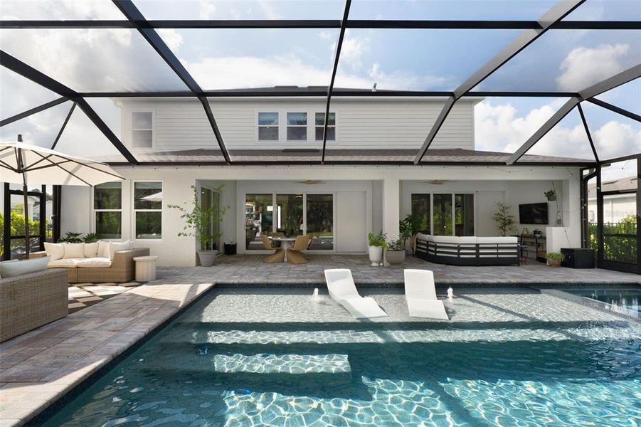 Exterior details and patio area of a home in Skye Ranch Community Group Page, Sarasota (Image 30).