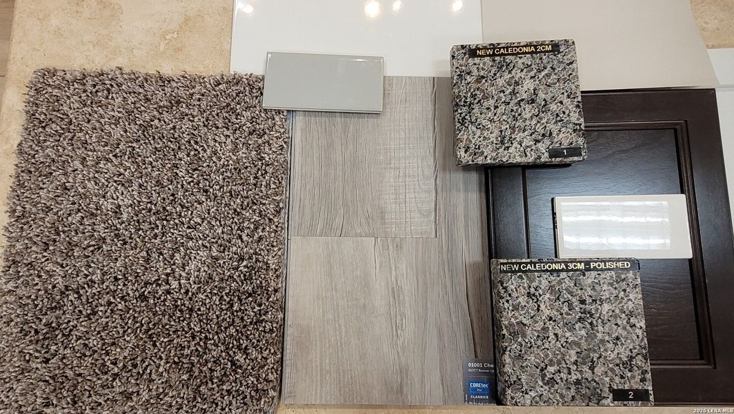 Sample of building materials used in homes in Katzer Ranch, Converse (Image 23).