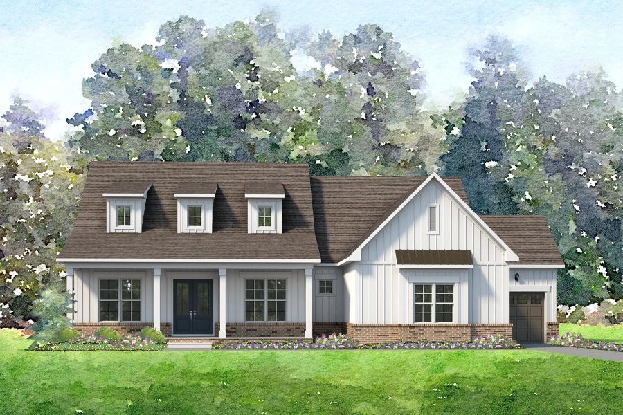 Representative exterior photo of a completed home built from the Belmont by Niblock Homes in Cordera, Concord, NC (Image 2).