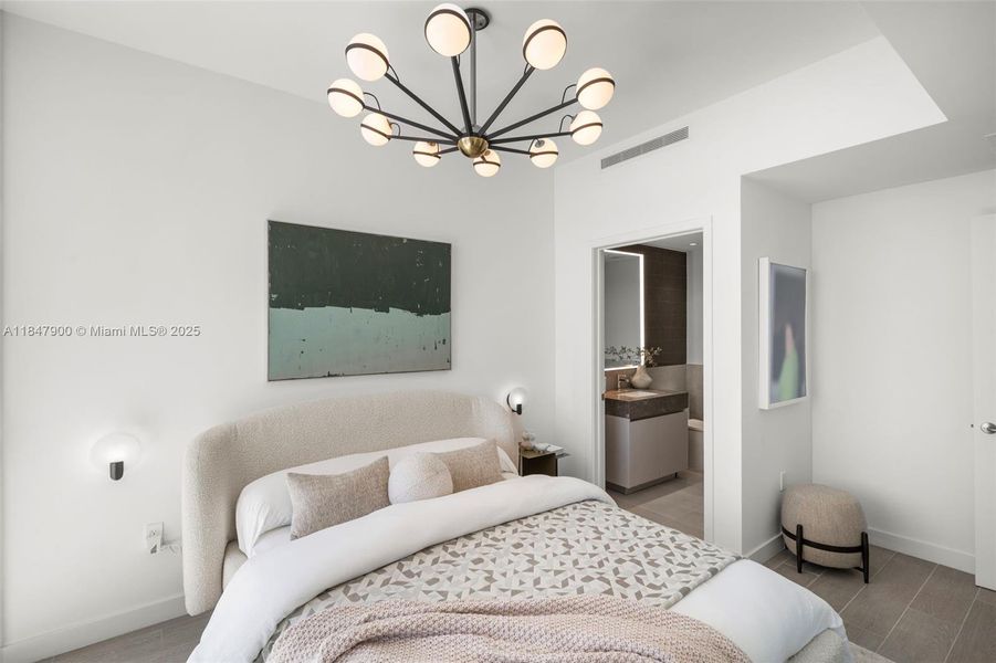 Furnished interior view inside a new home in , Miami Beach (Image 26). Furnished interior view inside a new home in , Miami Beach (Image 26).