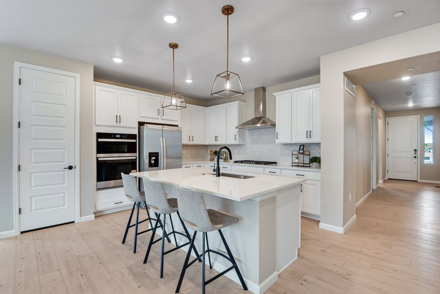 Furnished interior view inside a new home in Reunion, Commerce City (Image 17).
