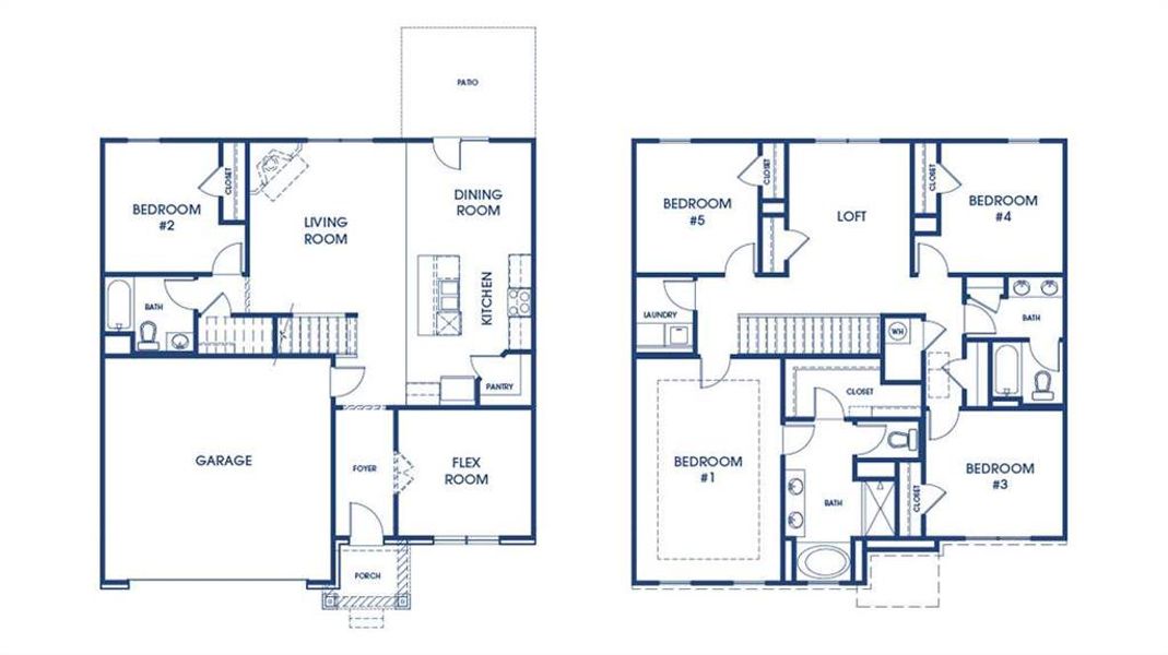 2D floor plan layout of this home in Independence, Loganville, GA (Image 2). 2D floor plan layout of this home in Independence, Loganville, GA (Image 2).