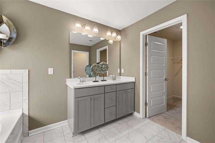 Furnished interior view inside a new home in Wildwood, Covington (Image 15). Furnished interior view inside a new home in Wildwood, Covington (Image 15).