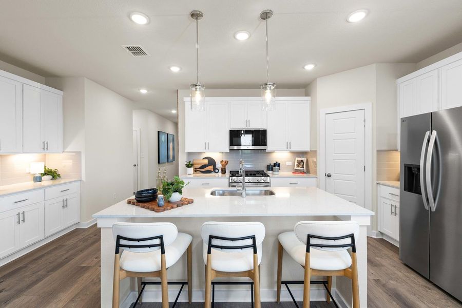 Furnished interior view inside a new home in Cloverleaf, Austin (Image 9). Furnished interior view inside a new home in Cloverleaf, Austin (Image 9).