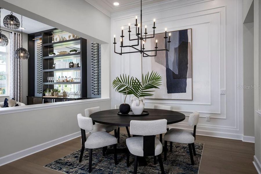 Furnished interior view inside a new home in Solace at Corner Lake, Orlando (Image 16).